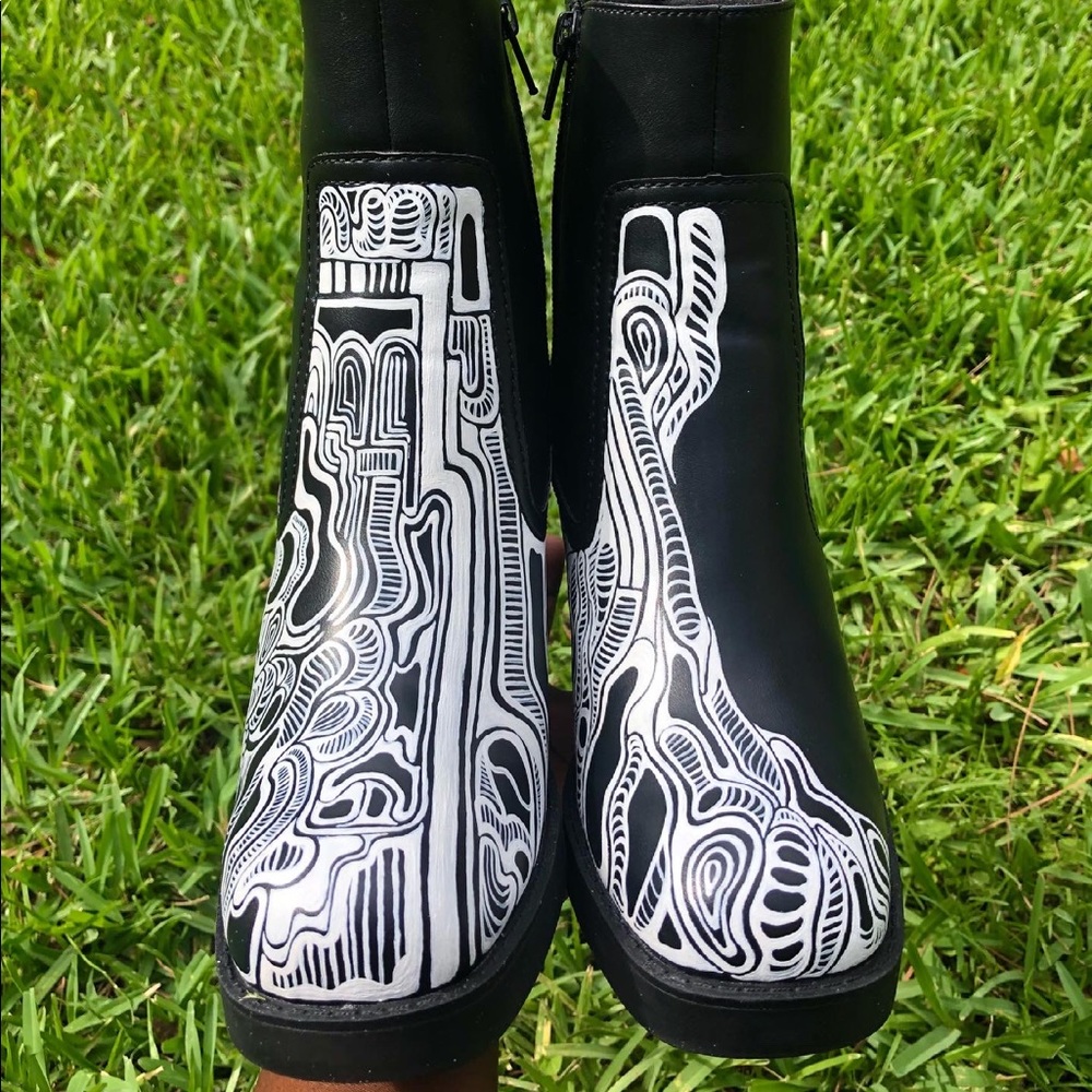 Custom Painted Boots - Picture 2 of 8